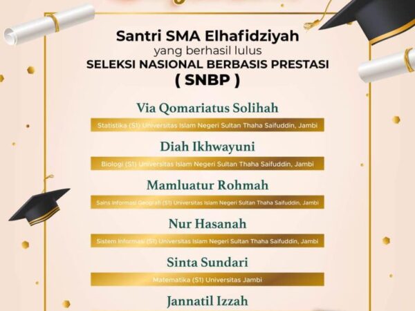 SANTRI SMA YANG BERHASIL LULUS SELEKSI SBNP