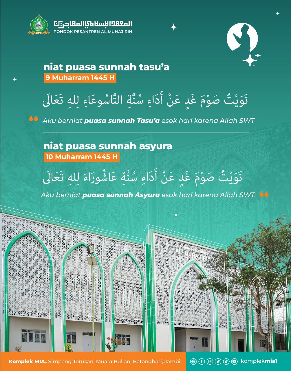 NIAT PUASA TASU'A & ASYURA