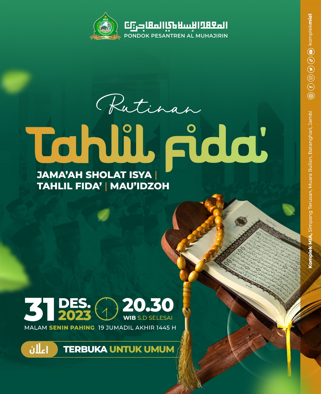 TAHLIL FIDA' 31 DESEMBER 2023