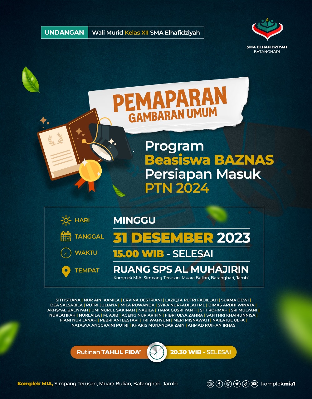 PEMAPARAN GAMBARAN UMUM PROGRAM BIASISWA BAZNAS PTN 2024