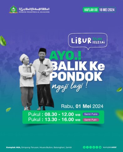 Libur Selesai, Ayo Kembali ke Pondok dan Ngaji Lagi!