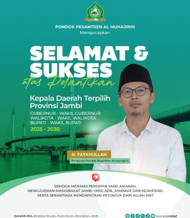 Selamat & Sukses Atas Pelantikan Kepala Daerah Terpilih Provinsi Jambi Periode 2025–2030