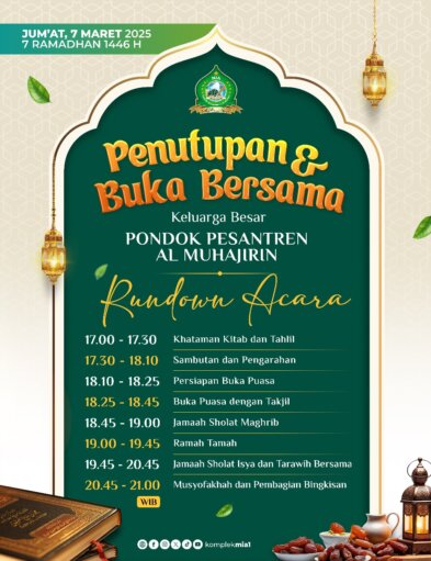 Penutupan dan Buka Bersama Keluarga Besar Pondok Pesantren AL-MUHAJIRIN